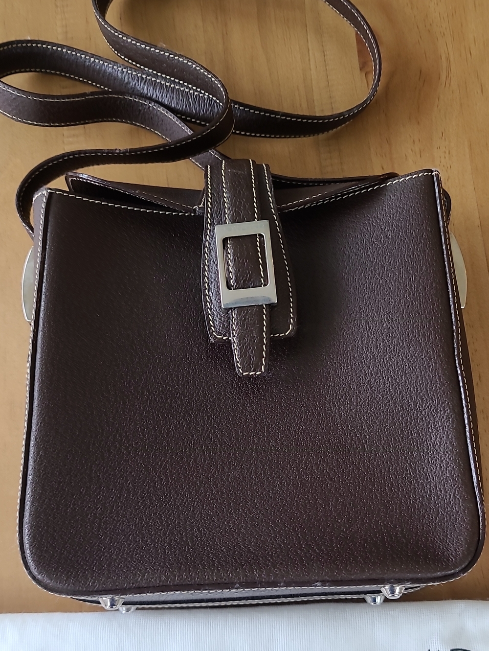 Joan and David Medium Pigskin Shoulder Bag